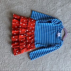 Hanna Andersson red white blue dress size 4